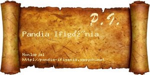Pandia Ifigénia névjegykártya